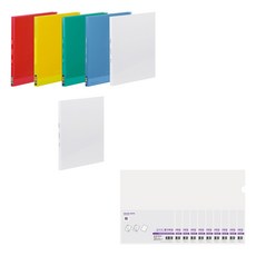 KING JIM 透明文件夾 10張 6入+透明L夾 10入, 隨機發貨, 1套