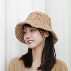 가본다 니트 털 벙거지 모자