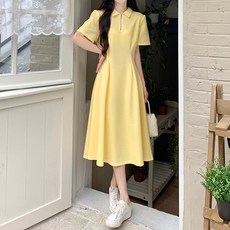 엘쏘 폴로 카라 반팔 드레스 A라인 원피스 빅사이즈 포함