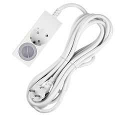 SWEET HOME 韓國製造 一般接地延長線 2孔+安全蓋 1入, 1個, 7m