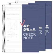 投影設計 查核數學錯題筆記本, 3本, 海軍藍