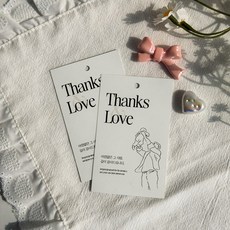 베스트팩 디어 패밀리 감사 선물포장 세로택, 포옹, 40개