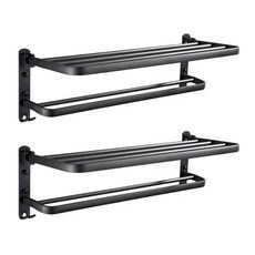 Block Mart 鋁製浴室毛巾架層架 60cm, TYPE2, 2個