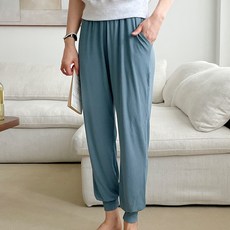 DIAMIGNON 女款復古基本款鬆緊束口褲