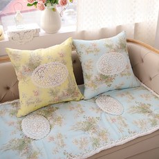 ANDCOTTON 粉彩法式印花亞麻沙發墊