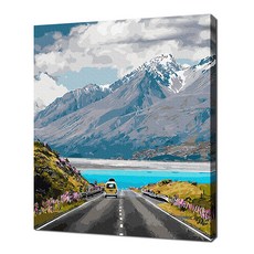 1300K Ecosol 自畫 28 色山水畫 DIY 傑作繪圖 40 x 50 cm, 從 - 普卡基湖