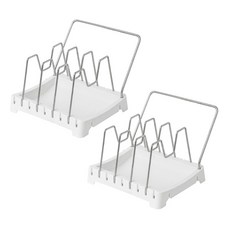 마켓감성 냄비보관 뚜껑선반 2p, 화이트, 1개