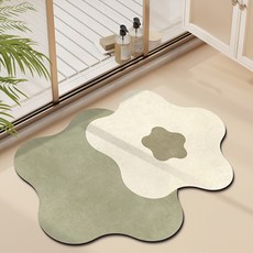 Widethehome 陽光花朵地墊, 綠色, 1個