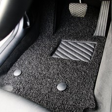 四季汽車線圈腳踏墊 擴展一體式 1 + 2排套組, 現代 Sonata DN8 計程車適用 2024年式, 黑色