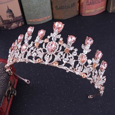 水滴水晶皇冠 自助婚禮 cic554, 玫瑰金, 1個