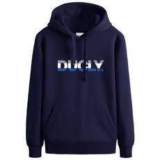 DUCLY 大尺碼刷毛連帽T恤 DUP-807