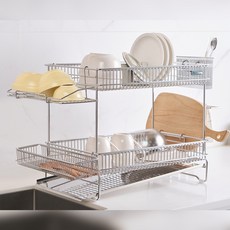 Stenfactory Cosmo不鏽鋼304餐具瀝水架組合 側面型, 2層, 單一顏色