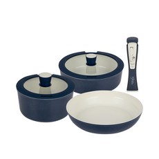 Kitchen-Art 電磁爐適用Querer系列鍋具 6入組, 單色, 湯鍋18cm+淺湯鍋24cm+平底鍋26cm+鍋蓋18cm+鍋蓋24cm+把手