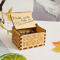 Kbeulrance室內裝飾禮物用高級手動音樂盒, 木紋 3 哈利波特