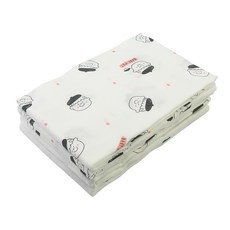 babybear 印花布尿墊 M號 5入, 混色, 1組