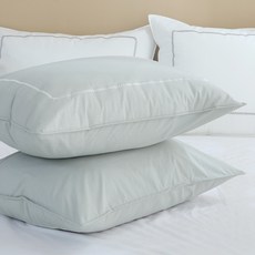 gBEDDING 高密度棉枕套 2入+枕芯 2入, 灰色