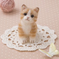 Hamanaka 寵物娃娃 Yangyangi 羊毛氈 DIY Datora 貓咪套組 441-512, 1套, 混合色