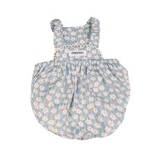 Pastel Pet 寵物花朵氣球連身裙, 藍色