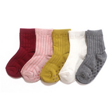 비단길 아동용 Y와인 골지 양말 5켤레 세트