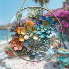 테이아 글라스 실내외 컬러풀 인테리어 아크릴 원반 캐처, 디자인 33