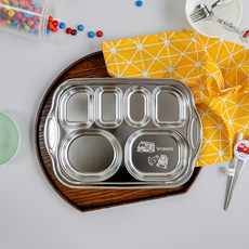 kitchen U Bulreungbulreung不鏽鋼把手6格分菜盤, 單色, 單品