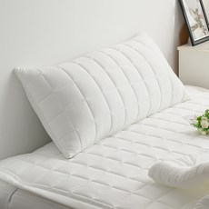 아이닉스 푸딩 소프트워싱 등받이 롱 헤드쿠션 누빔 커버 솜포함, 아이보리
