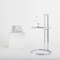 라운드비 원형유리협탁 사이드테이블 모듈가구, 실버