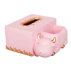 JCP 豪華牛多功能面紙盒, 1個, 粉紅色