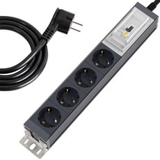 스윗홈 뉴잇 국산 고용량 알루미늄 컬러 누전차단 납작 멀티탭 4구, 메탈릭네이비, 1개, 1.5m