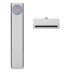 LG 65.9㎡(20평) + 18.7㎡(5.7평) 휘센 오브제컬렉션 타워에어컨 2in1 프리미엄 크림 그레이 일반배관형 FQ20PDNYA2 방문설치
