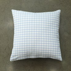 Ikkonihouse 紗染格紋抱枕 薄荷綠