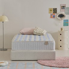 웰퍼니쳐 허리엔 버터 본넬 매트리스 블루 스트라이프 방문설치, 22cm, 미디엄