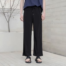 플레이즈 남성용 끈조절 쿨링 스판 밴딩 와이드 아이스냉감팬츠