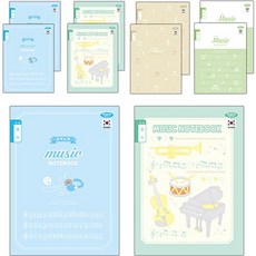 PENPIA 800 音樂筆記本 小學3~6年級適用, 10本, 顏色隨機