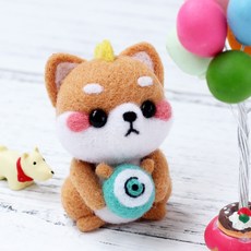 Healingcare 羊毛氈針氈DIY套組, 1套, 17 大眼狗