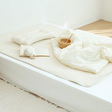 asomn 100支棉防水薄墊枕頭組, 象牙白