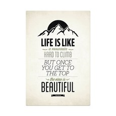 블럭마트 레트로 레터링 캔버스 그림 마운틴