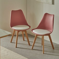 16피스 AC C 인테리어 카페 식탁 에펠 의자 2P 세트, PinkWhite, 2개