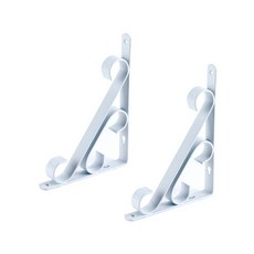 E.T.SHOP 置物架 Double S 白色, 2個