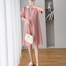 언헤브 캐주얼 폴라 임부 원피스