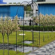 호르투스가든 엔틱 정원용 철제 대형 가든아치 N28, 블랙