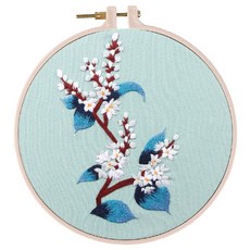 DIY白色花朵刺繡套組, 1套, 梅花