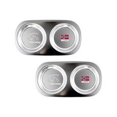 PURENorway 不鏽鋼雙格醬料碟, 單一顏色, 2個