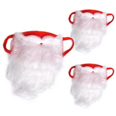 PARTYSHOW 耳掛式聖誕老人鬍鬚, 3個, 混合顏色