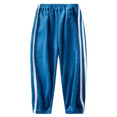 JOY MULTI 孩童天鵝絨側邊雙線運動褲