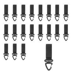 Dmore 戶外360度旋轉多功能掛鉤, 黑色, 20個