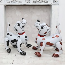 P&B Unity 4D 斑點狗氣球2件組, 黑色 + 棕色, 1套