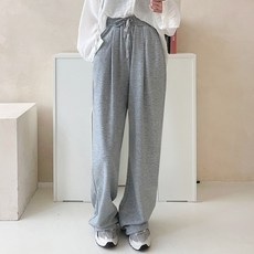 jalbba jean 女款寬鬆打褶運動長版寬褲