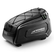 ROCKBROS 洛克兄弟 自行車貨架包 後座包 + 防水罩, 黑色, 1個
