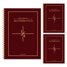 YOUNGART 1/4分隔線數學筆記本, 金酒, 3個